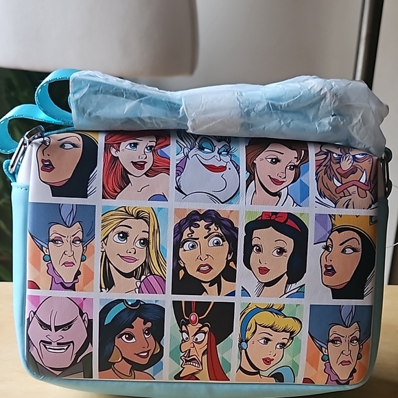 Disney Princess and Villains Blue Crossbody Bag - Picture 1 of 11